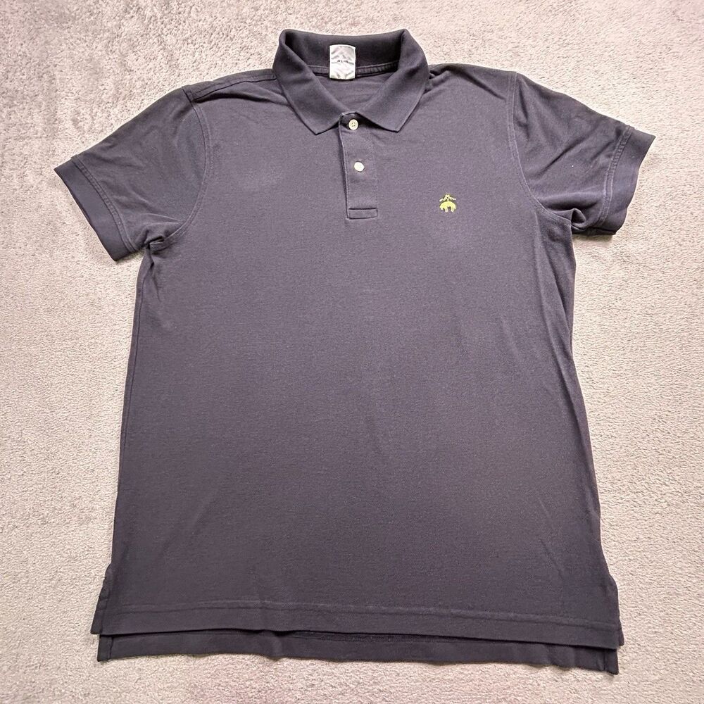Brooks Brothers Performance Polo Mens M Slim Black Cotton